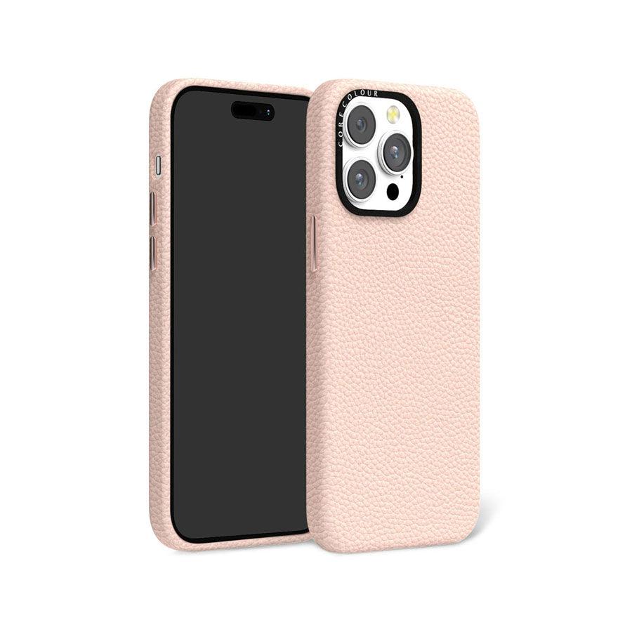 iPhone 14 Pro Max Pink Genuine Leather Phone Case - CORECOLOUR