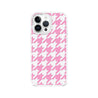 iPhone 14 Pro Max Pink Houndstooth Phone Case - CORECOLOUR