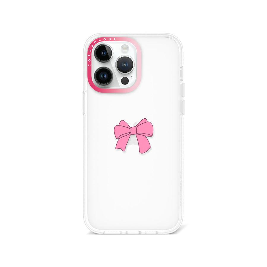 iPhone 14 Pro Max Pink Ribbon Bow Phone Case - CORECOLOUR