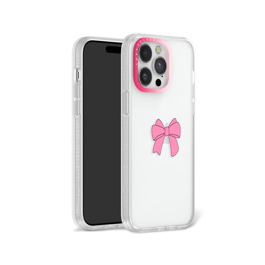 iPhone 14 Pro Max Pink Ribbon Bow Phone Case - CORECOLOUR