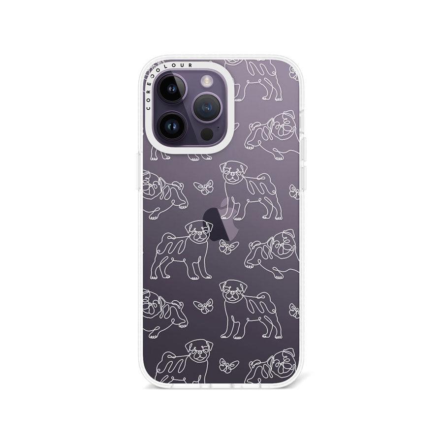iPhone 14 Pro Max Pug Minimal Line Phone Case - CORECOLOUR