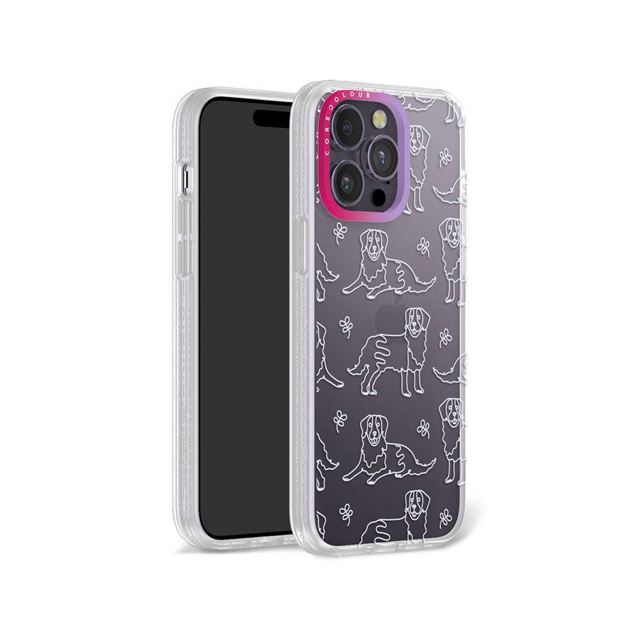 iPhone 14 Pro Max Sausage Dog Minimal Line Phone Case - CORECOLOUR