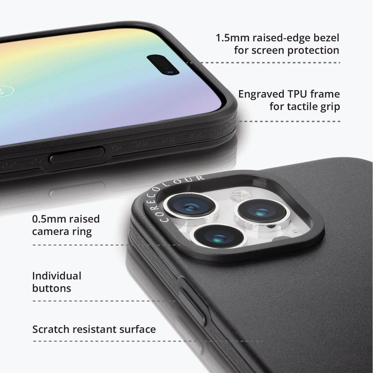 iPhone 14 Pro Max Solid Black Phone Case - CORECOLOUR