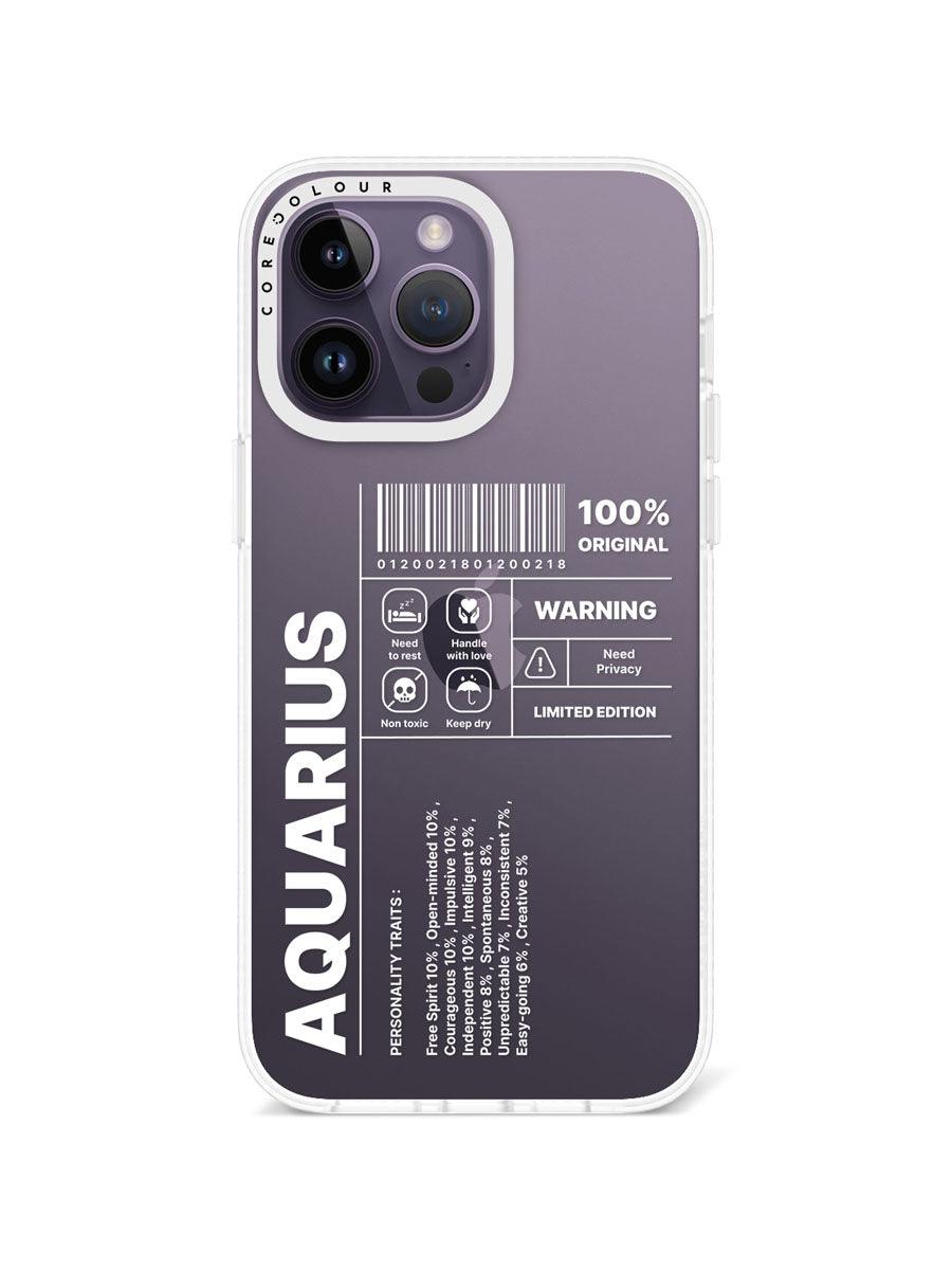 iPhone 14 Pro Max Warning Aquarius Phone Case - CORECOLOUR