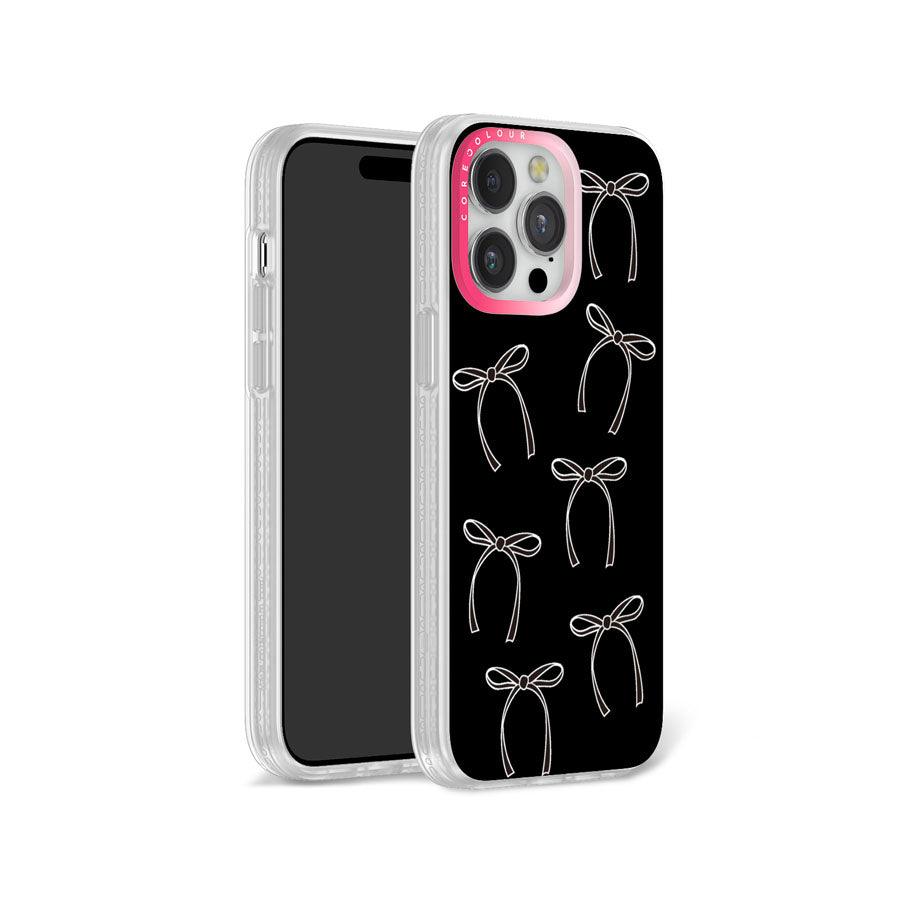 iPhone 14 Pro Max White Ribbon Minimal Line Phone Case - CORECOLOUR