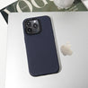 iPhone 14 Pro Navy Genuine Leather Phone Case - CORECOLOUR