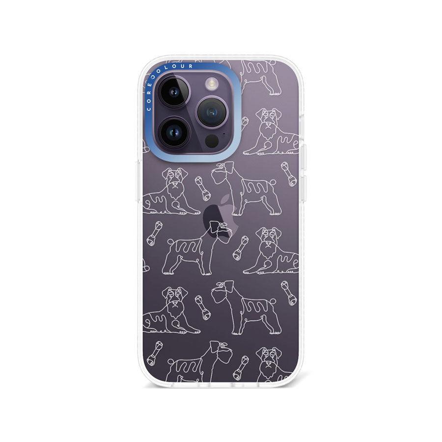 iPhone 14 Pro Schnauzer Minimal Line Phone Case - CORECOLOUR