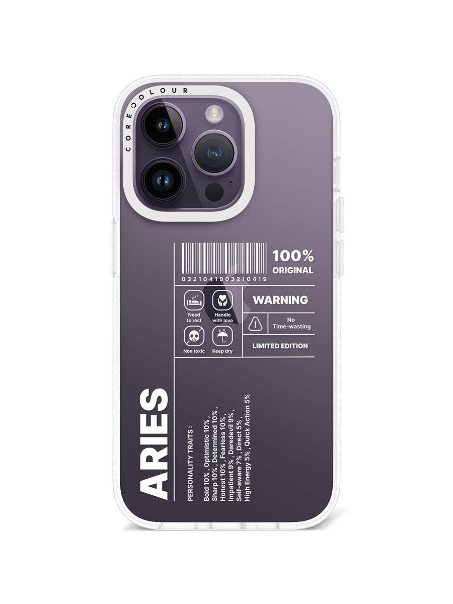 iPhone 14 Pro Warning Aries Phone Case - CORECOLOUR