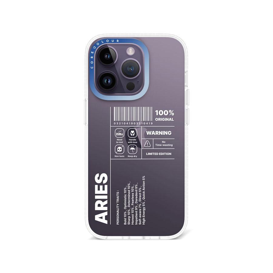 iPhone 14 Pro Warning Aries Phone Case - CORECOLOUR