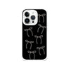 iPhone 14 Pro White Ribbon Minimal Line Phone Case - CORECOLOUR