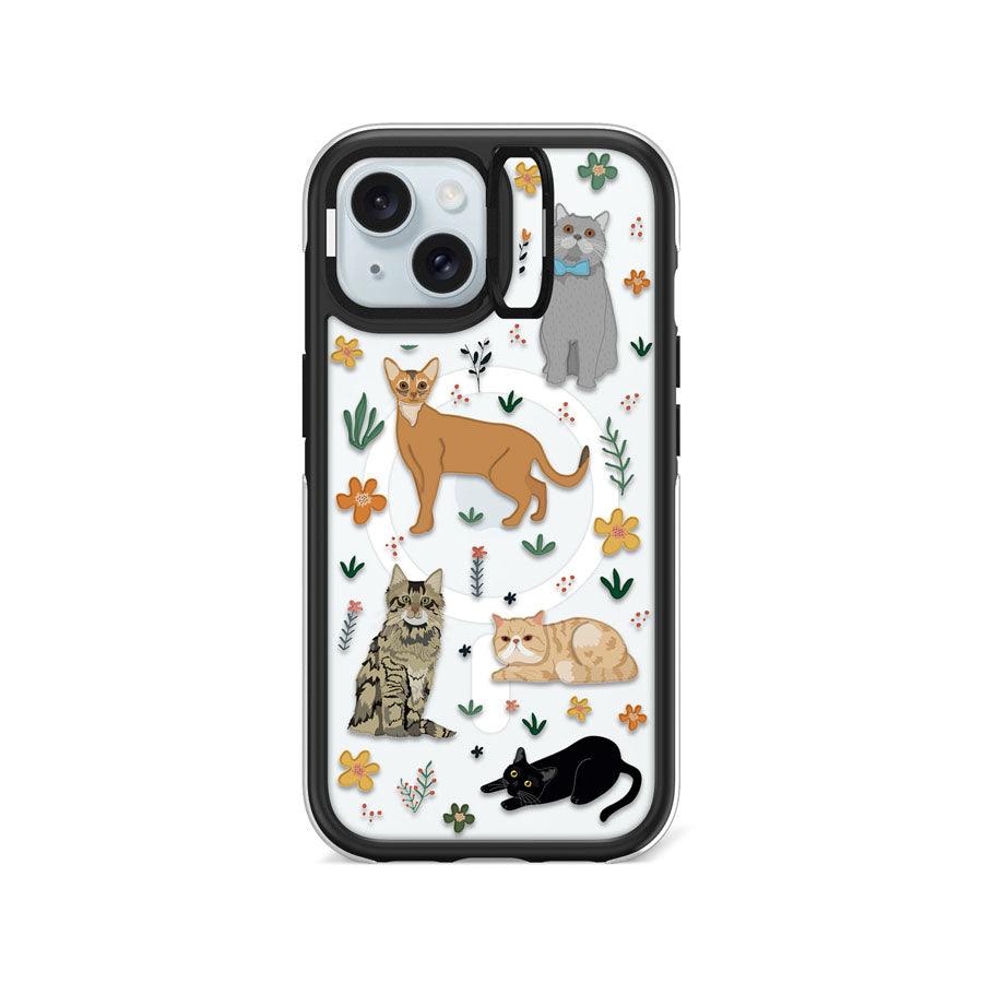 iPhone 15 A Purr-fect Day Ring Kickstand Case MagSafe Compatible - CORECOLOUR