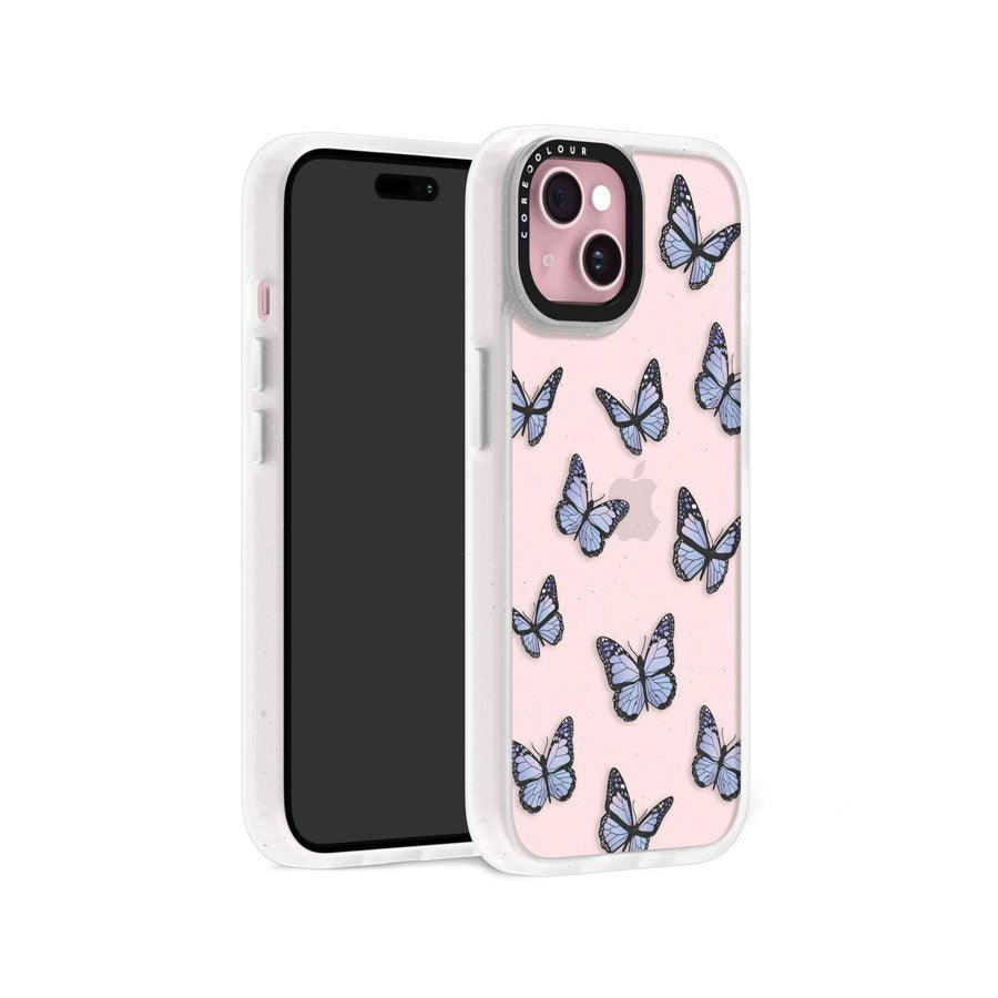 iPhone 15 Butterfly Kiss Glitter Phone Case - CORECOLOUR
