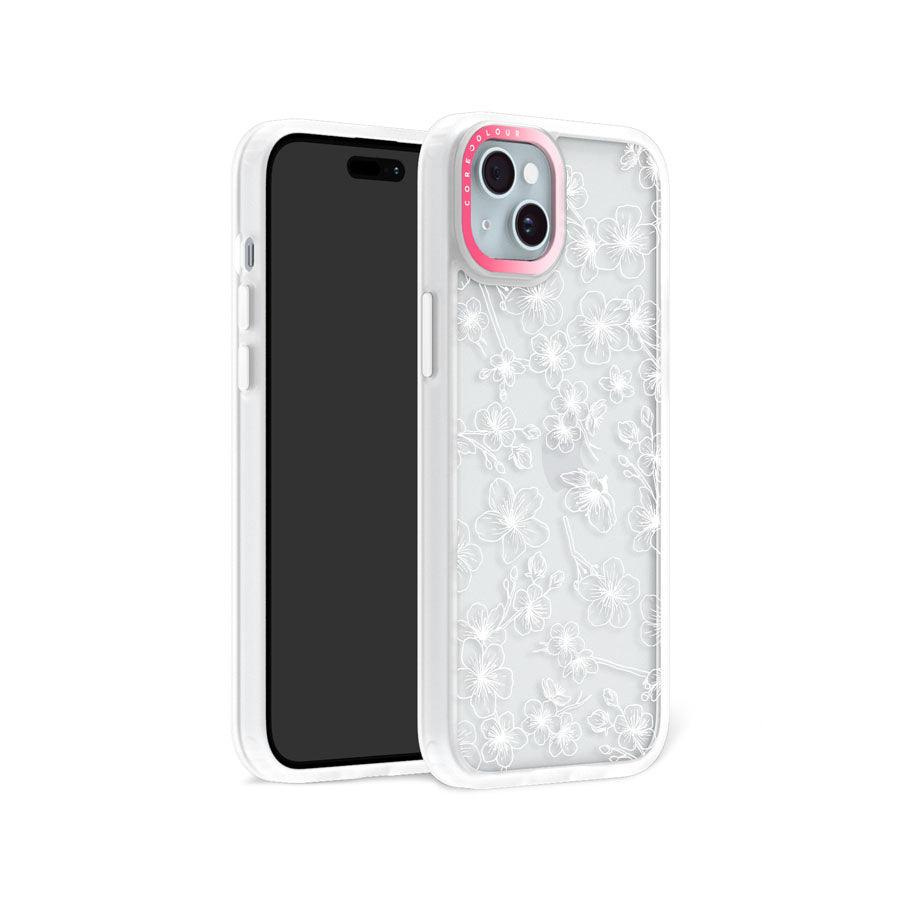 iPhone 15 Cherry Blossom White Phone Case - CORECOLOUR