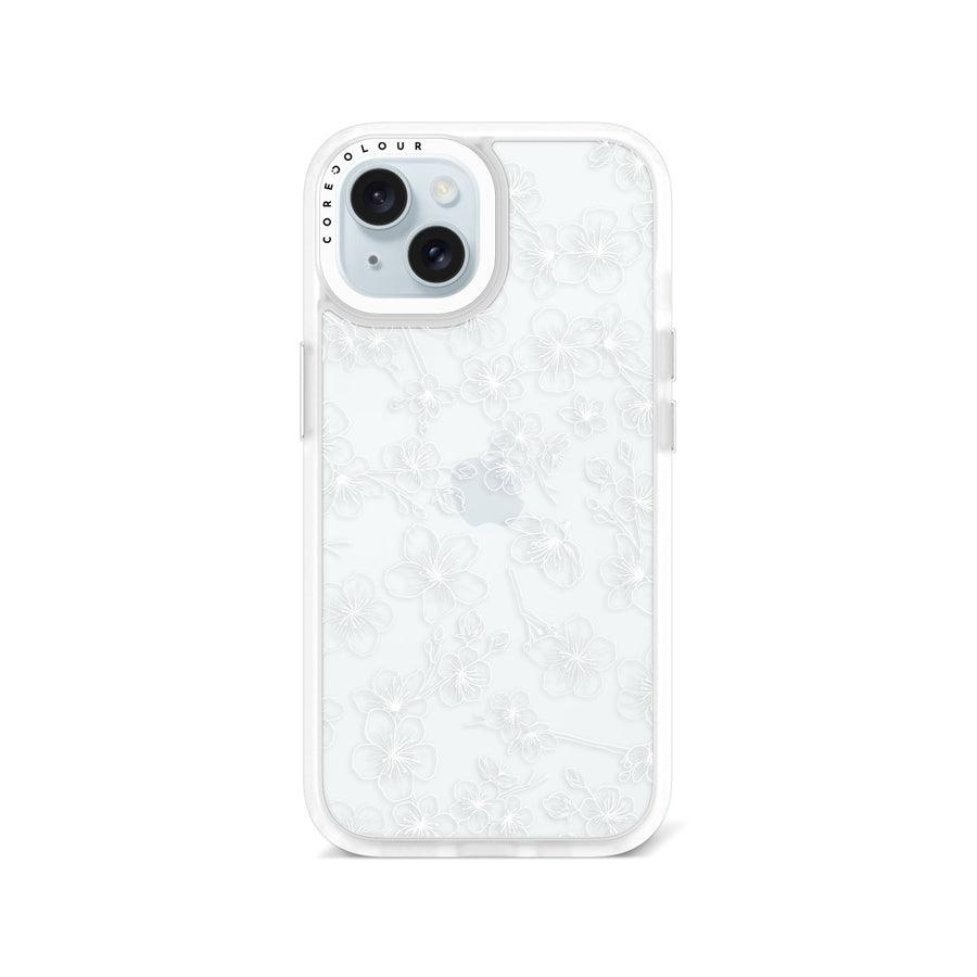 iPhone 15 Cherry Blossom White Phone Case - CORECOLOUR