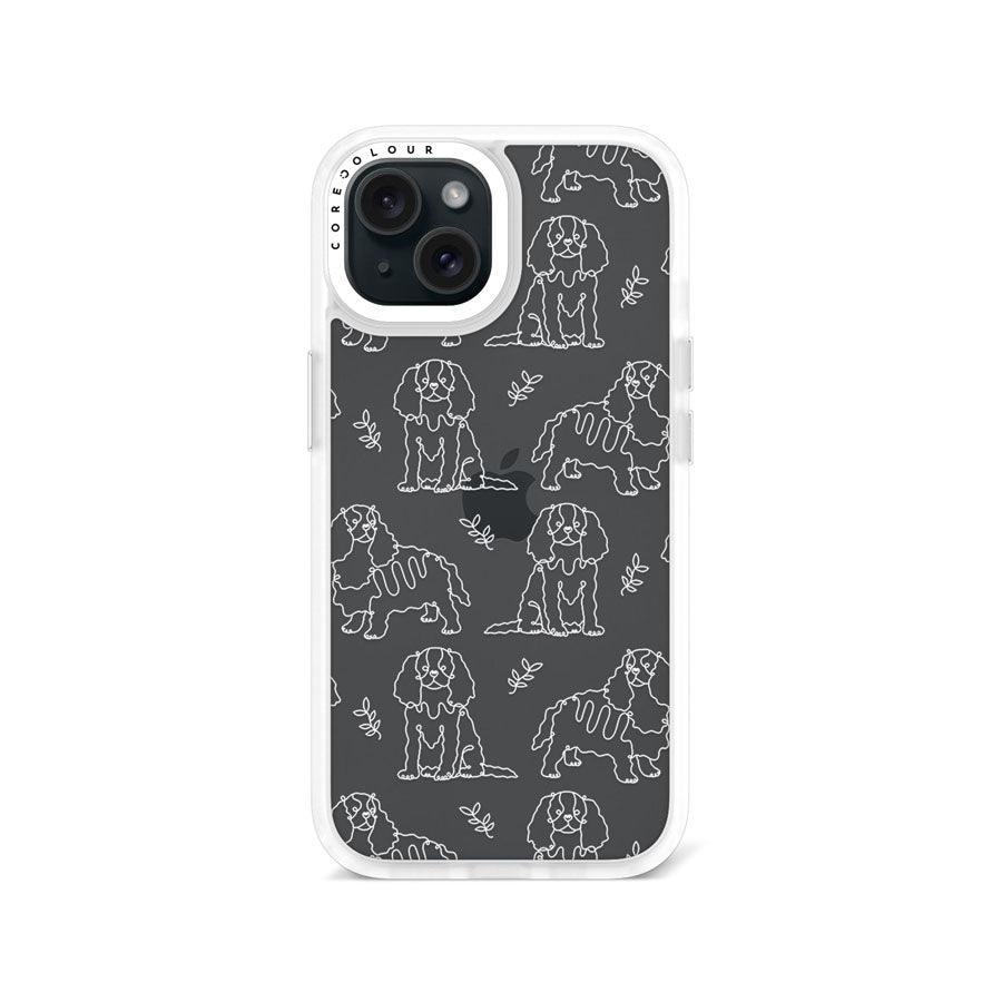 iPhone 15 Cocker Spaniel Minimal Line Phone Case - CORECOLOUR