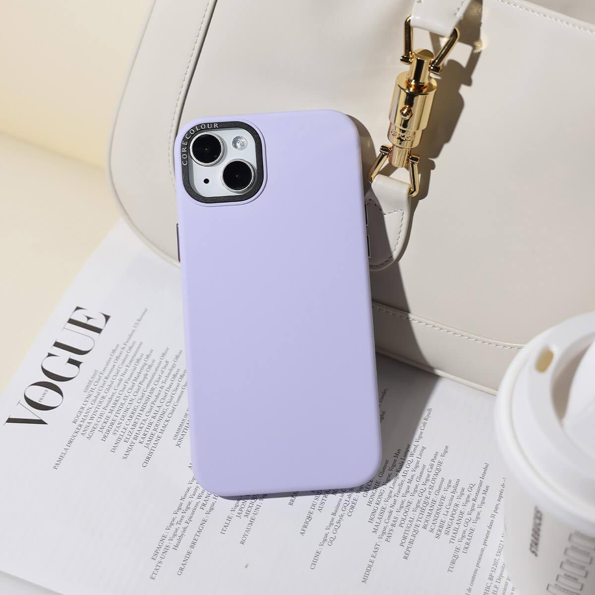 iPhone 15 Lady Lavender Silicone Phone Case Magsafe Compatible - CORECOLOUR