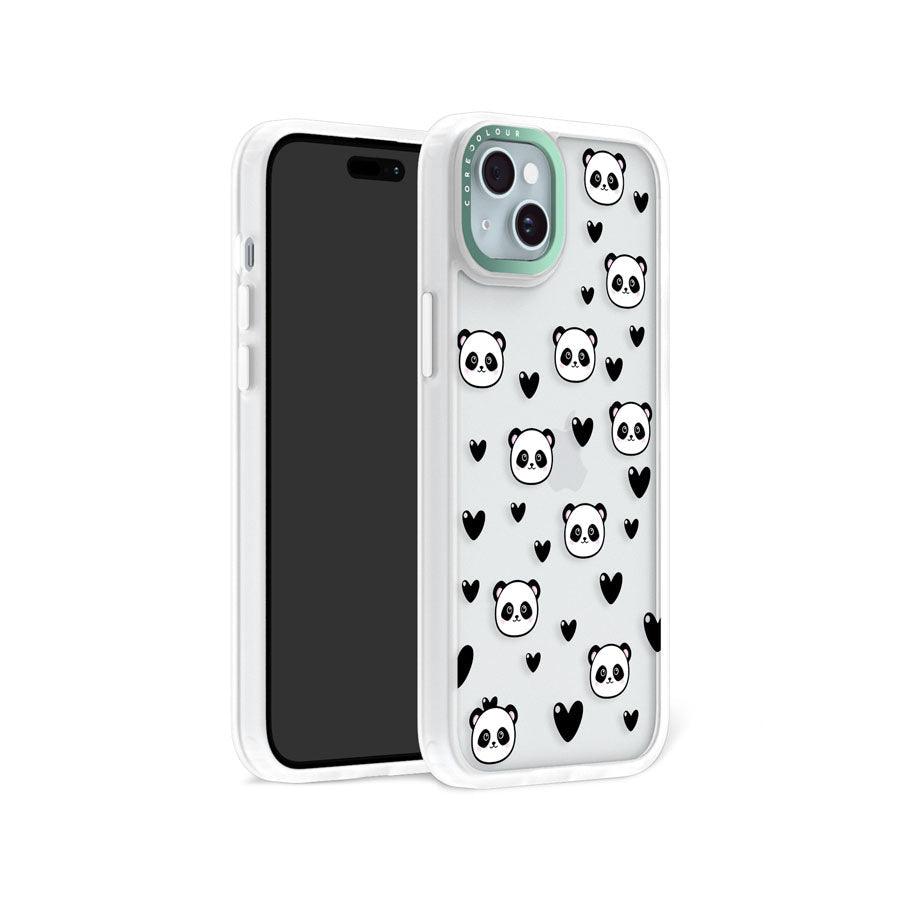 iPhone 15 Panda Heart Phone Case - CORECOLOUR