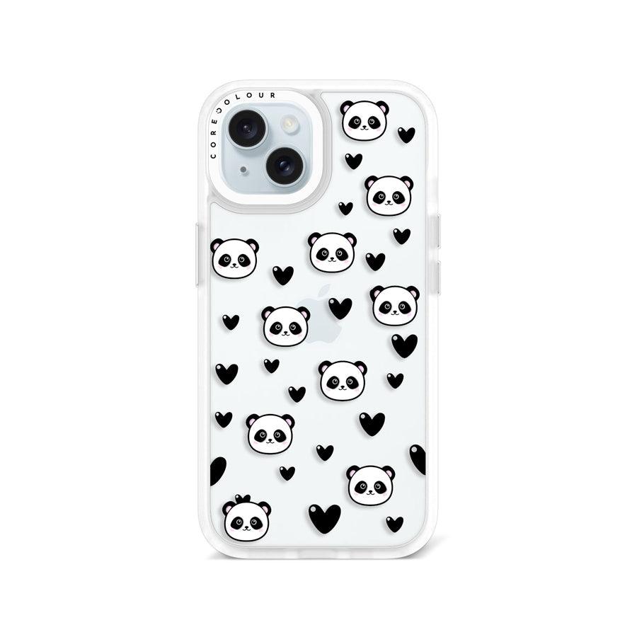 iPhone 15 Panda Heart Phone Case - CORECOLOUR