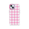 iPhone 15 Pink Houndstooth Phone Case - CORECOLOUR