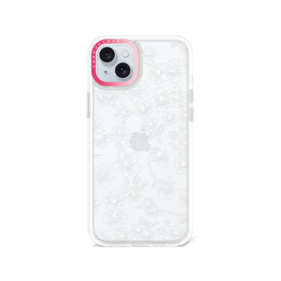 iPhone 15 Plus Cherry Blossom White Phone Case - CORECOLOUR