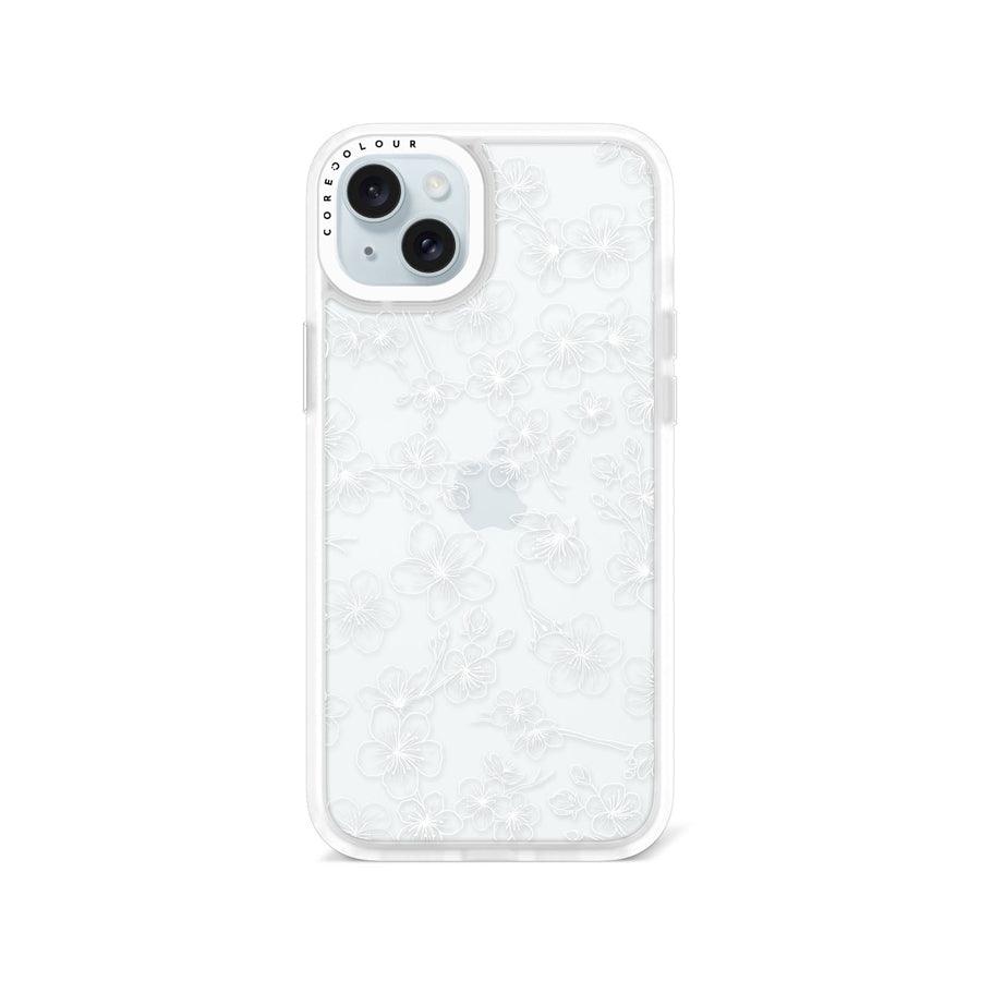 iPhone 15 Plus Cherry Blossom White Phone Case - CORECOLOUR