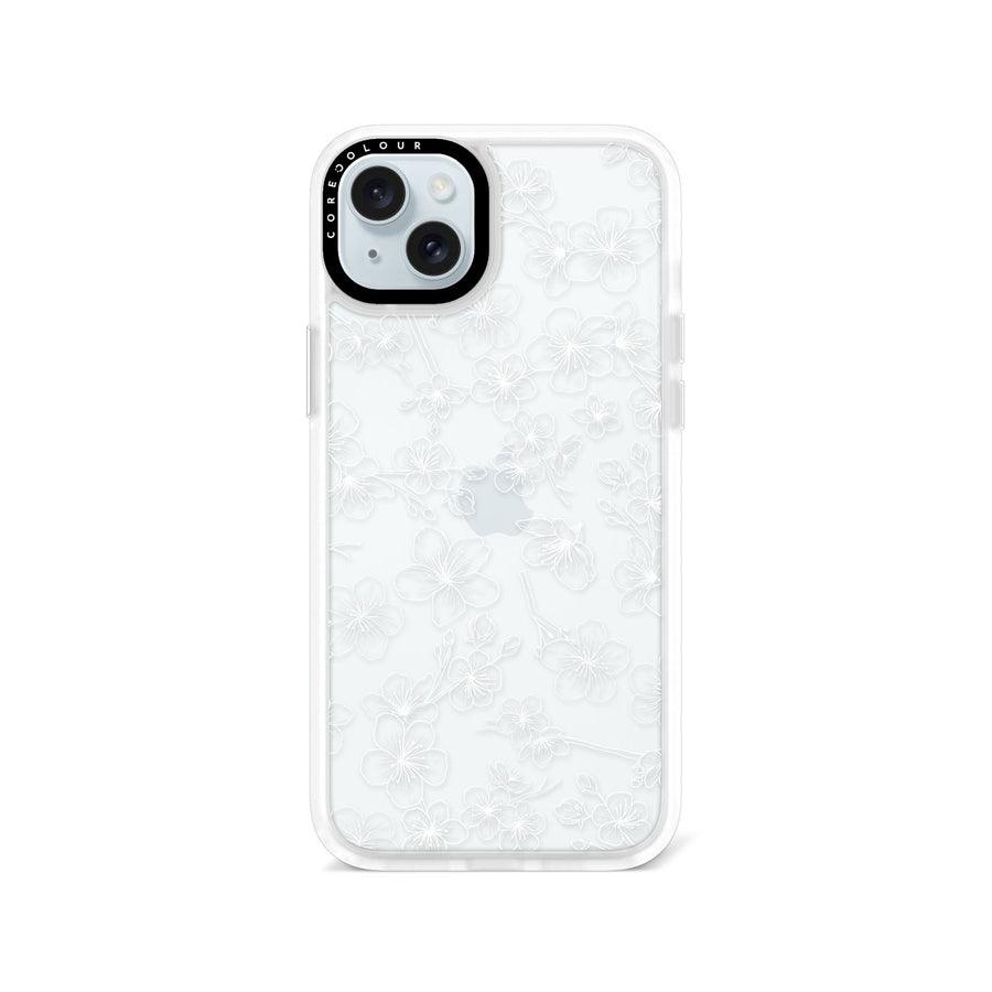 iPhone 15 Plus Cherry Blossom White Phone Case - CORECOLOUR