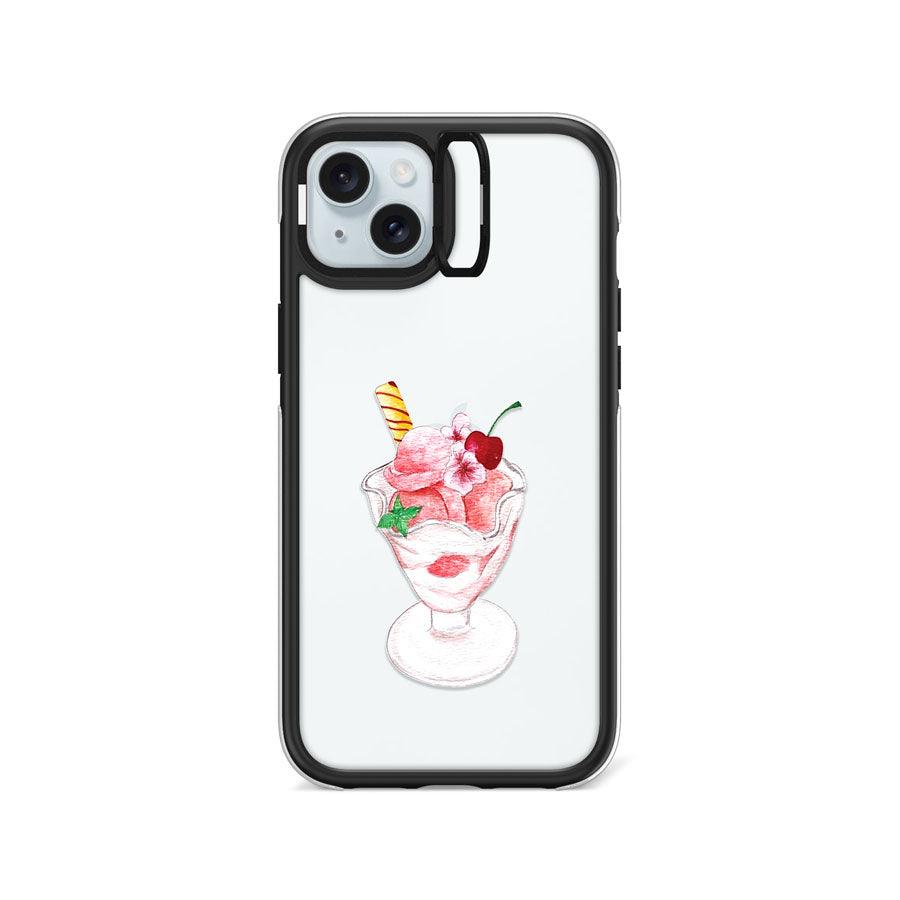 iPhone 15 Plus Cherry Parfait Camera Ring Kickstand Case - CORECOLOUR