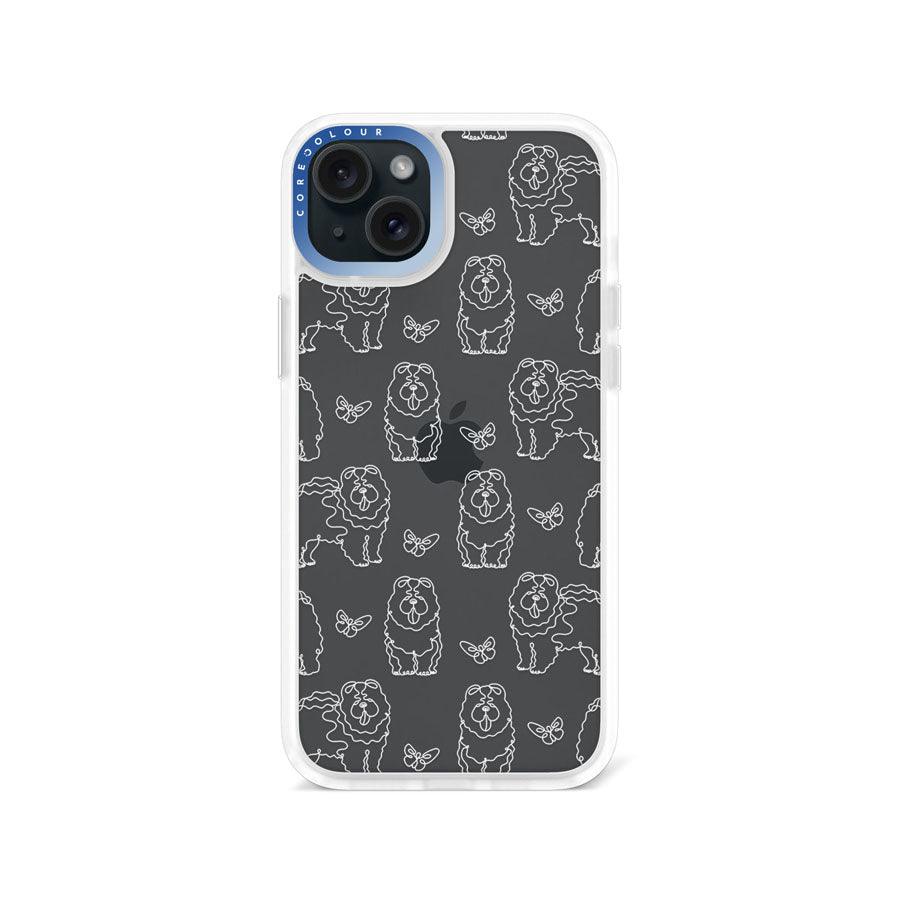 iPhone 15 Plus Chow Chow Minimal Line Phone Case - CORECOLOUR