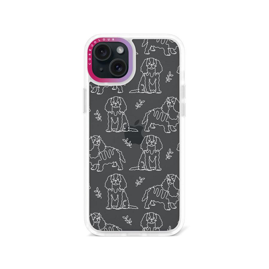 iPhone 15 Plus Cocker Spaniel Minimal Line Phone Case - CORECOLOUR