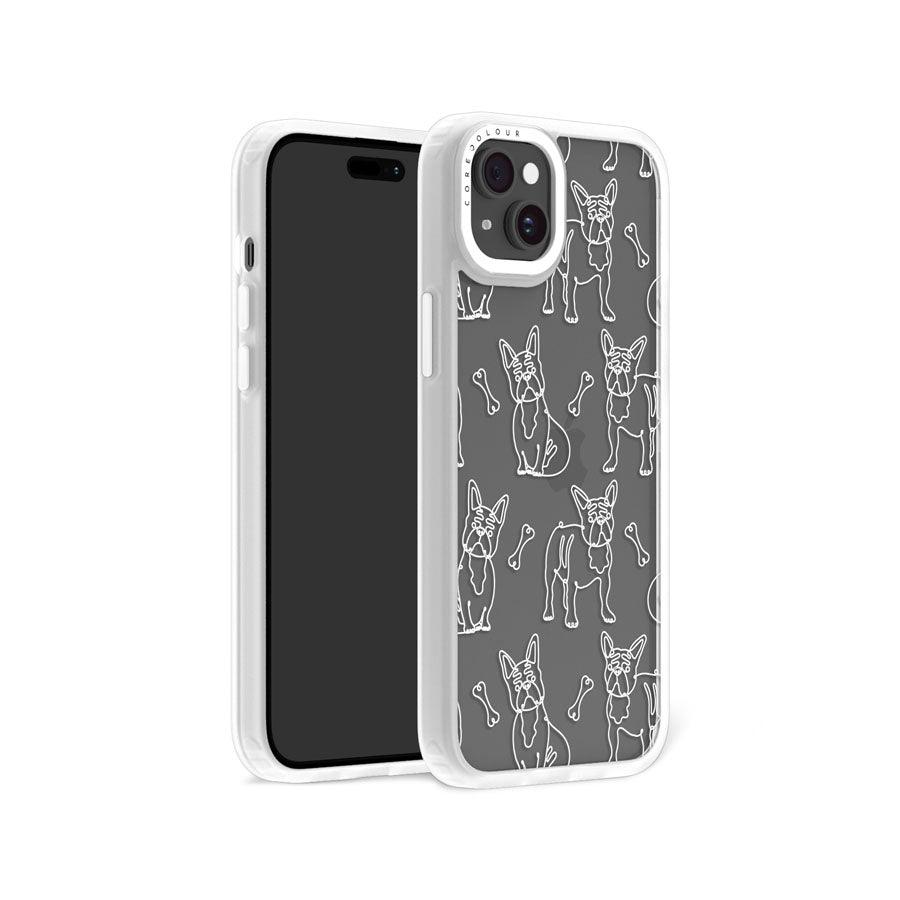 iPhone 15 Plus French Bulldog Minimal Line Phone Case - CORECOLOUR
