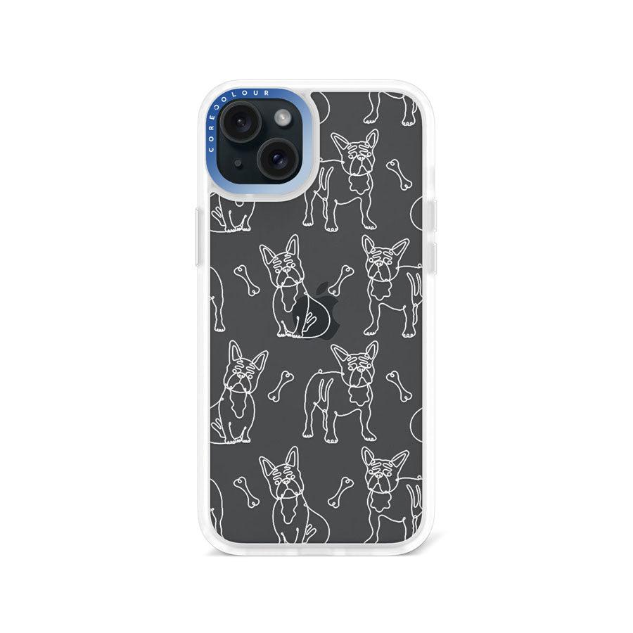 iPhone 15 Plus French Bulldog Minimal Line Phone Case - CORECOLOUR