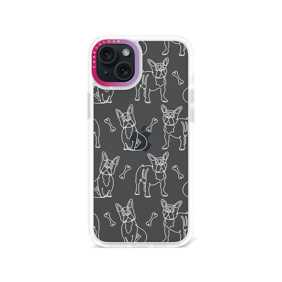 iPhone 15 Plus French Bulldog Minimal Line Phone Case - CORECOLOUR