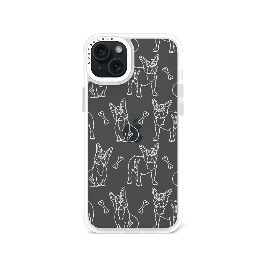 iPhone 15 Plus French Bulldog Minimal Line Phone Case - CORECOLOUR