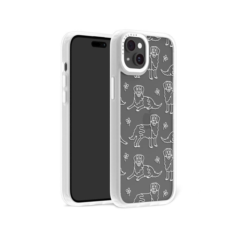 iPhone 15 Plus Golden Retriever Minimal Line Phone Case - CORECOLOUR