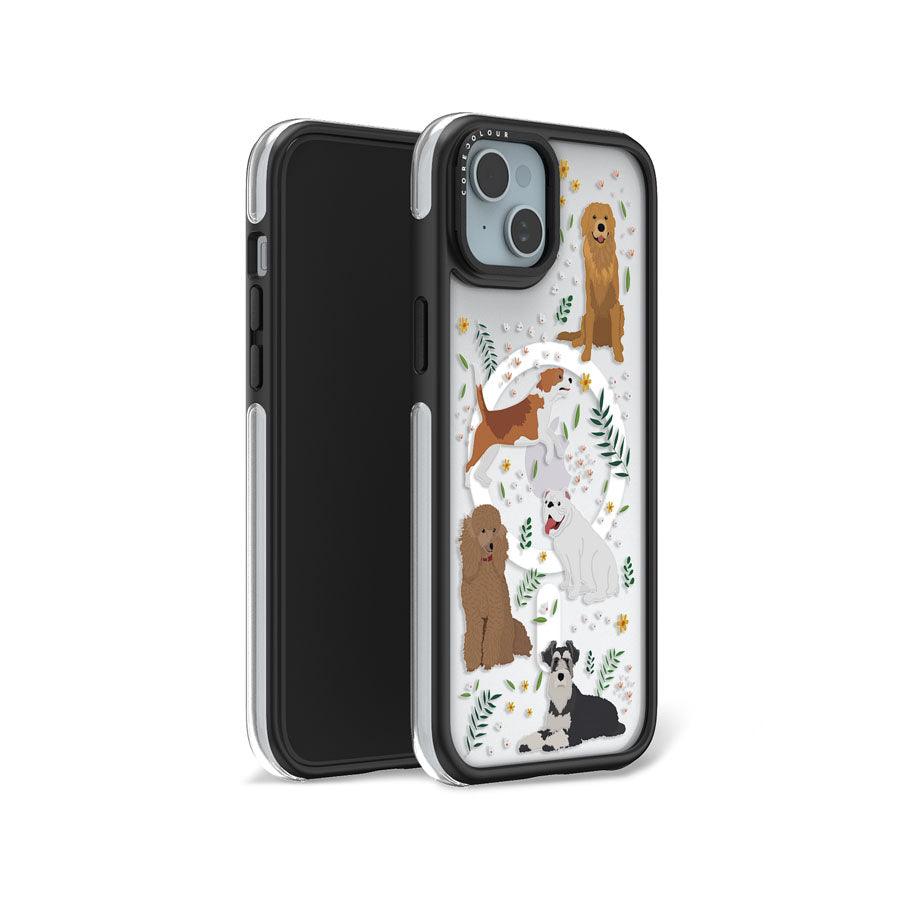 iPhone 15 Plus Paw-sitive Pals Ring Kickstand Case MagSafe Compatible - CORECOLOUR