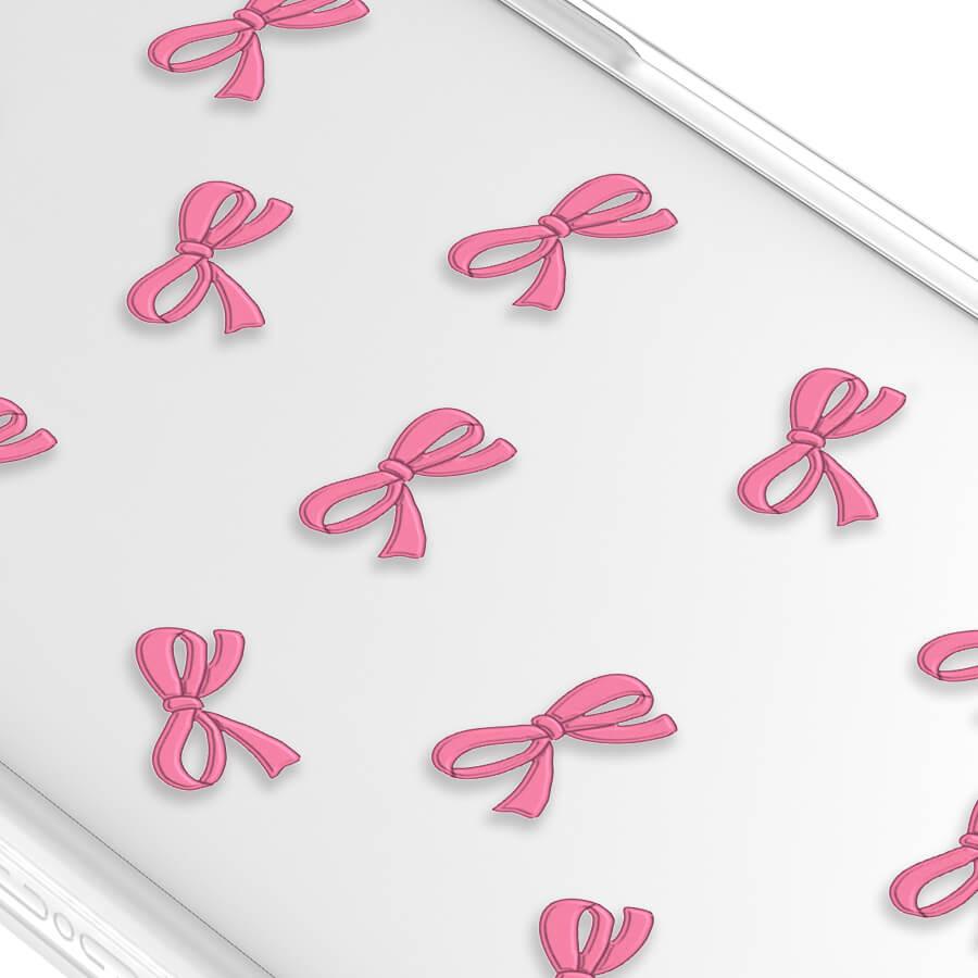 iPhone 15 Plus Pink Ribbon Mini Phone Case - CORECOLOUR