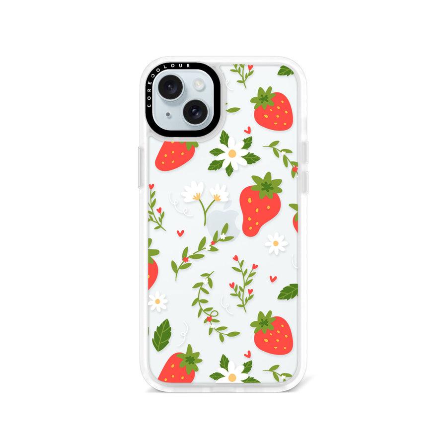 iPhone 15 Plus Strawberry Flower Phone Case - CORECOLOUR