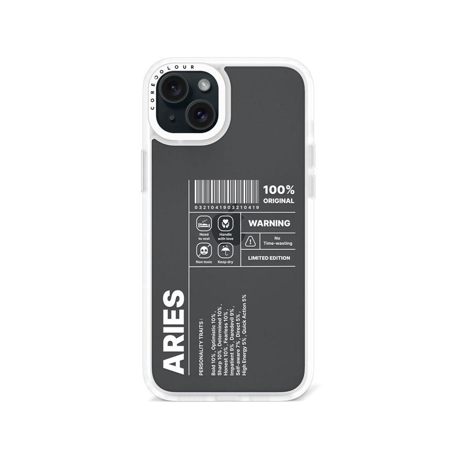 iPhone 15 Plus Warning Aries Phone Case - CORECOLOUR