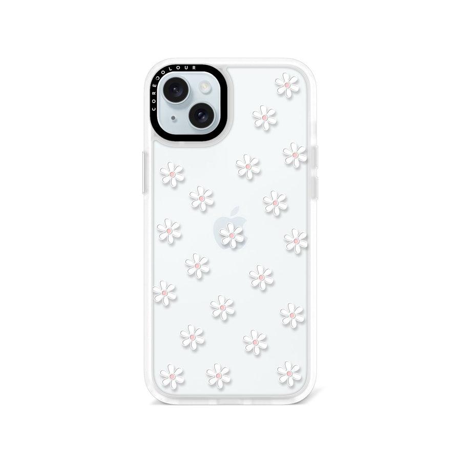 iPhone 15 Plus White Flower Mini Phone Case - CORECOLOUR