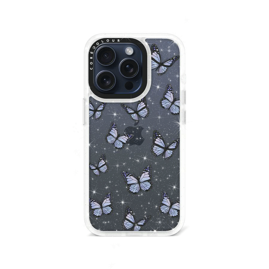 iPhone 15 Pro Butterfly Kiss Glitter Phone Case - CORECOLOUR