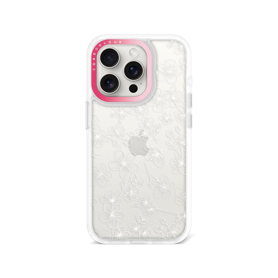 iPhone 15 Pro Cherry Blossom White Phone Case - CORECOLOUR