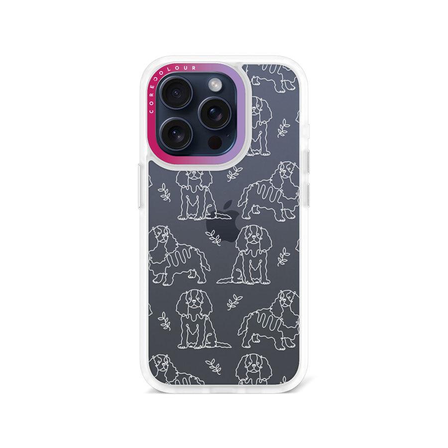 iPhone 15 Pro Cocker Spaniel Minimal Line Phone Case - CORECOLOUR