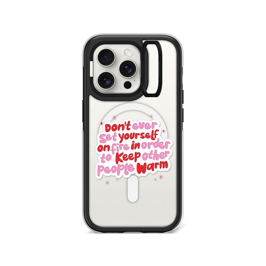 iPhone 15 Pro Don't Ever Set Ring Kickstand Case MagSafe Compatible - CORECOLOUR