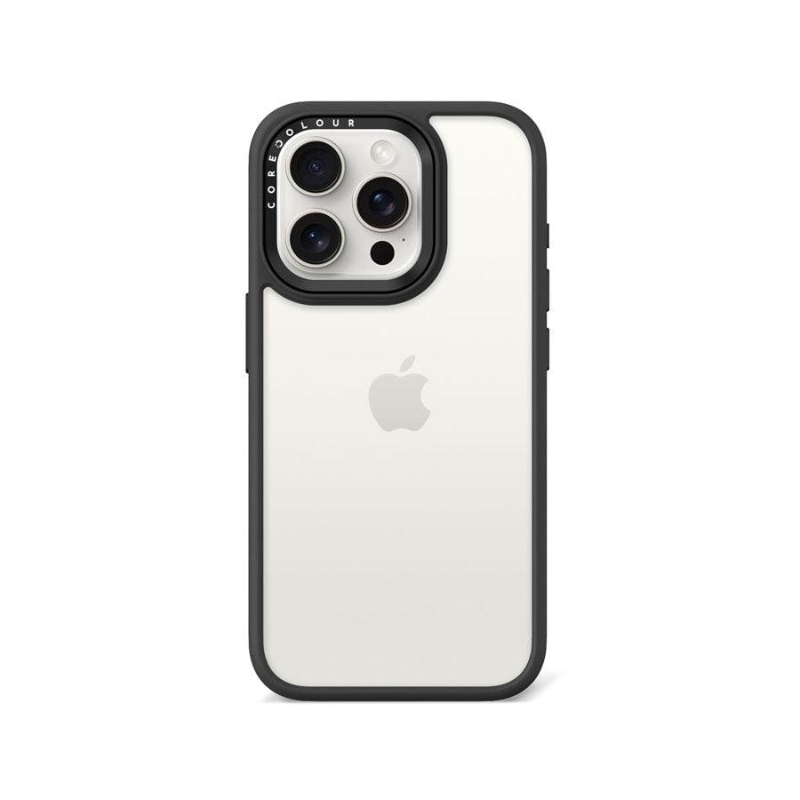 iPhone 15 Pro Jet Black Clear Phone Case - CORECOLOUR
