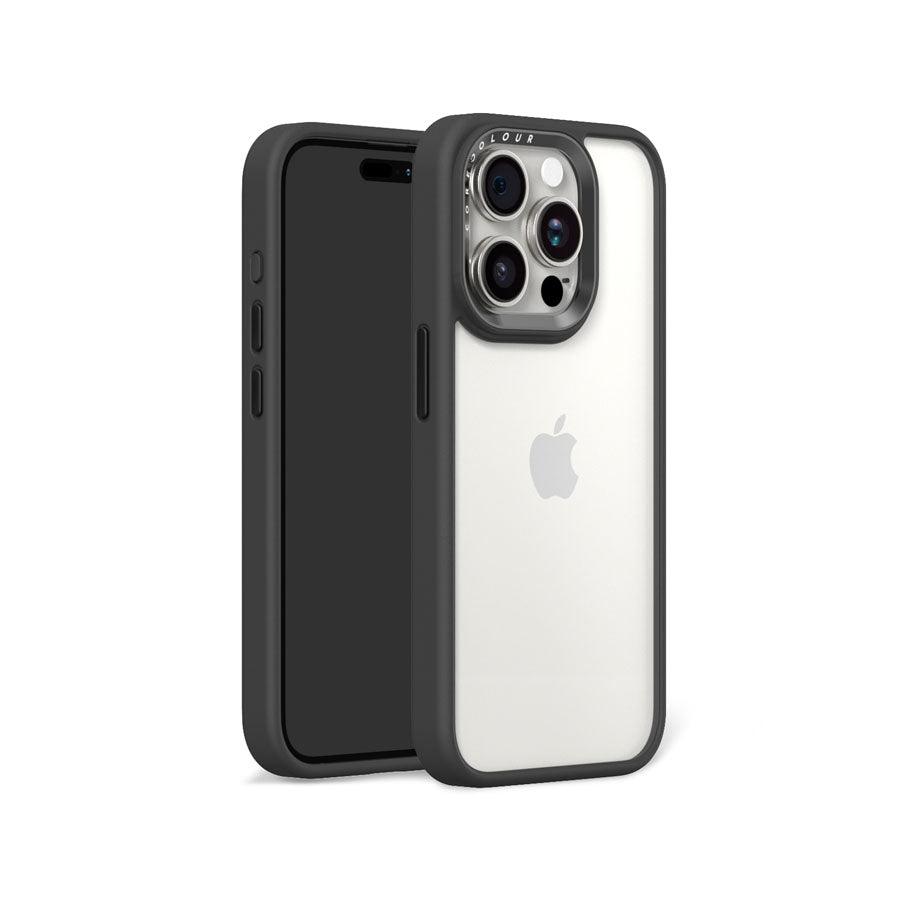iPhone 15 Pro Jet Black Clear Phone Case - CORECOLOUR