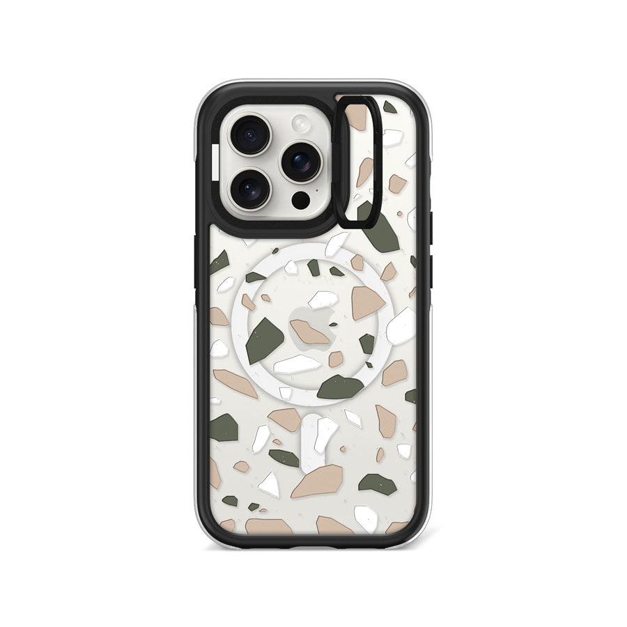 iPhone 15 Pro Marble Confetti Ring Kickstand Case MagSafe Compatible - CORECOLOUR