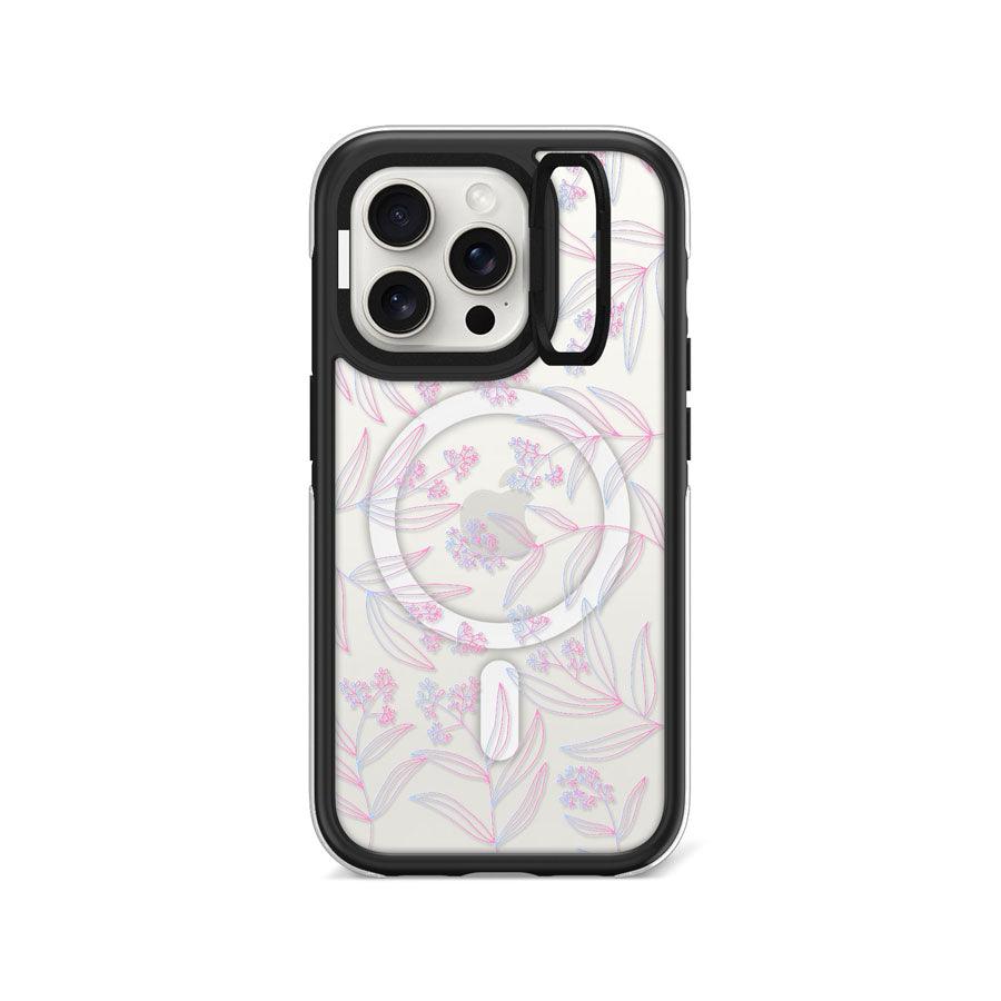 iPhone 15 Pro Mauve Leaf Ring Kickstand Case MagSafe Compatible - CORECOLOUR