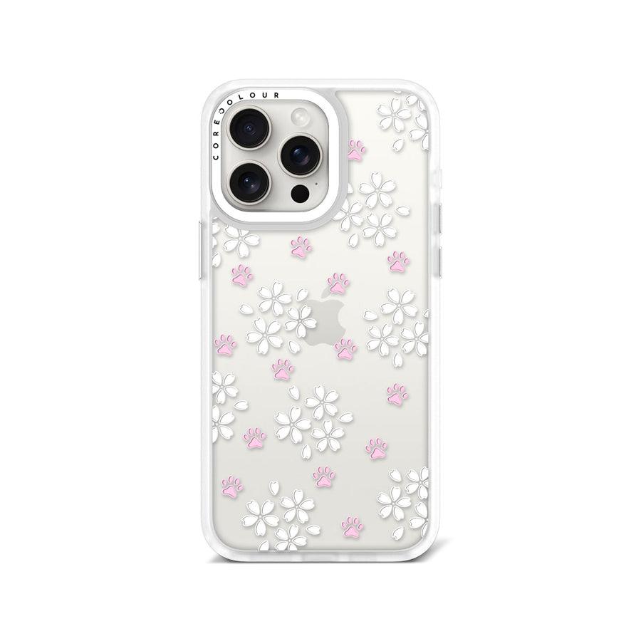 iPhone 15 Pro Max Cherry Blossom Paw Phone Case - CORECOLOUR