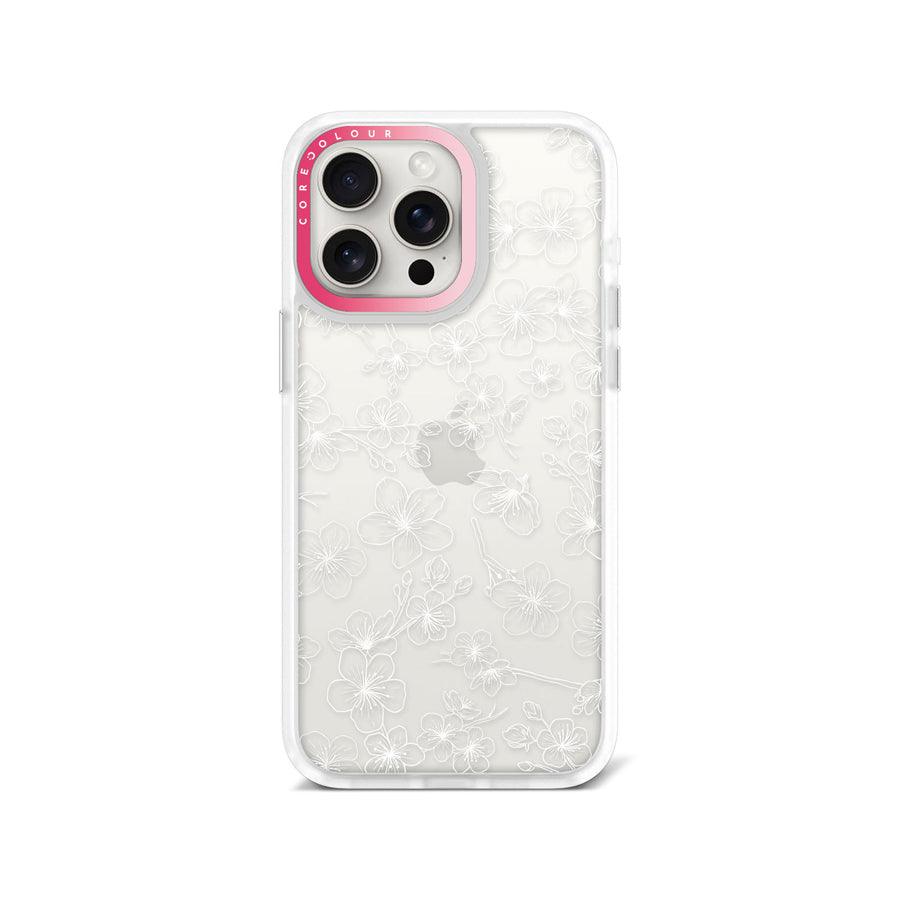 iPhone 15 Pro Max Cherry Blossom White Phone Case - CORECOLOUR
