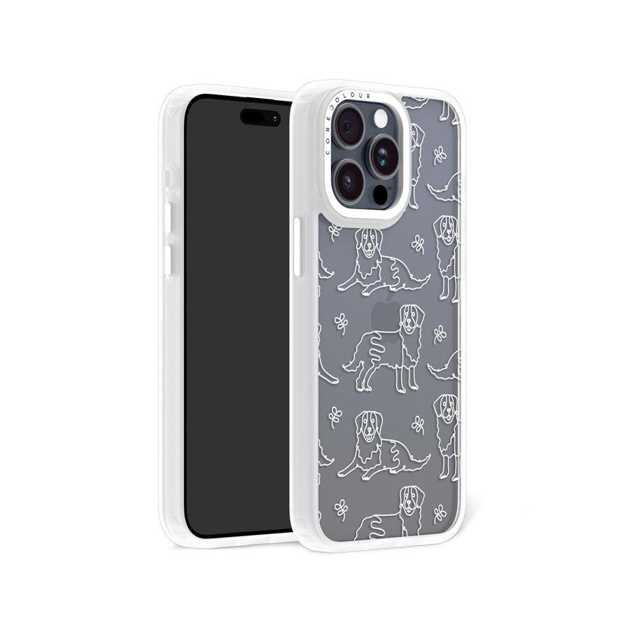iPhone 15 Pro Max Golden Retriever Minimal Line Phone Case - CORECOLOUR